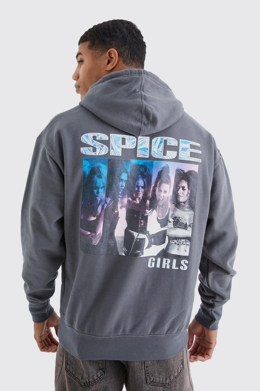 Charcoal Oversized Spice Girls License Hoodie image number 1