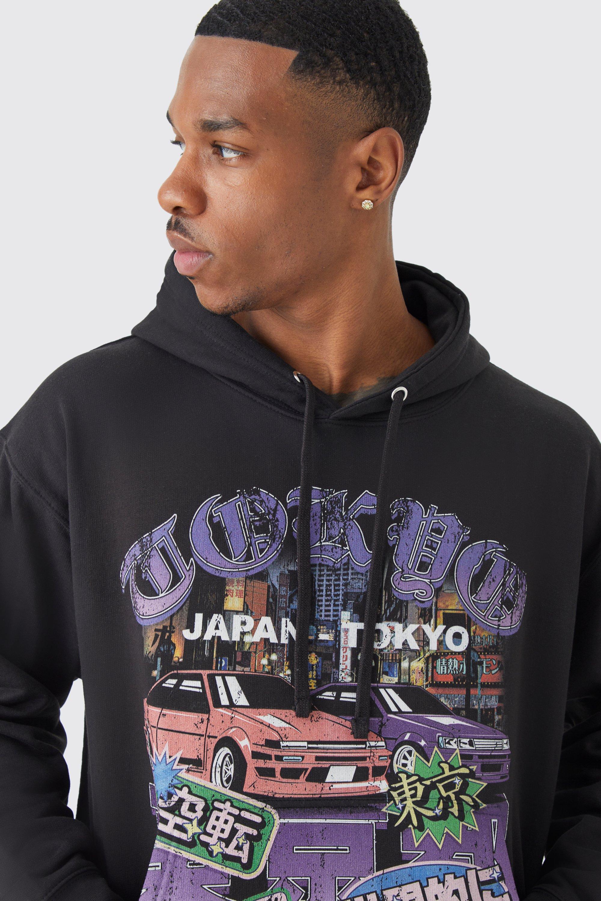 Oversized Car Graphic Hoodie