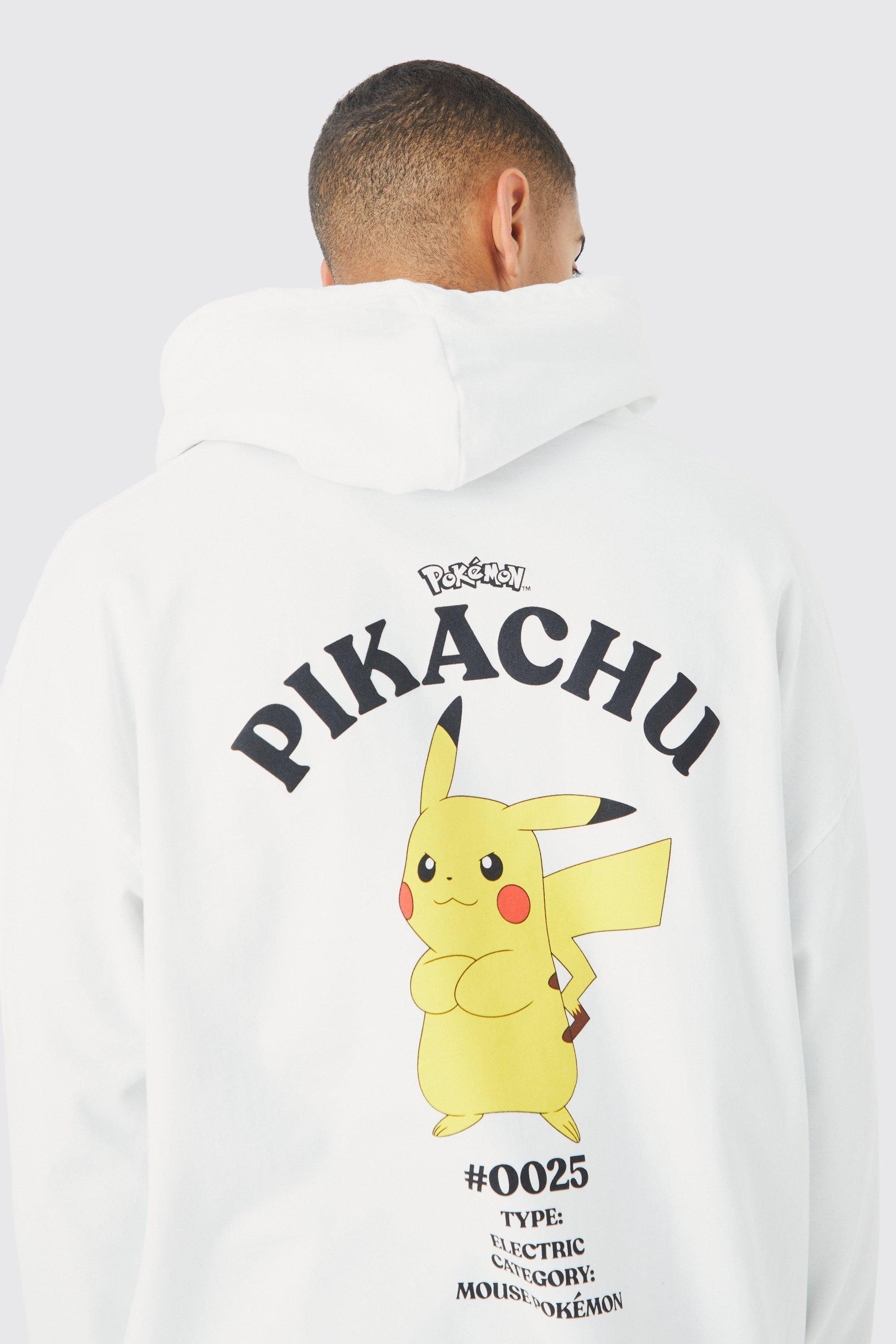 Sweat capuche oversize imprim Pok mon Pikachu