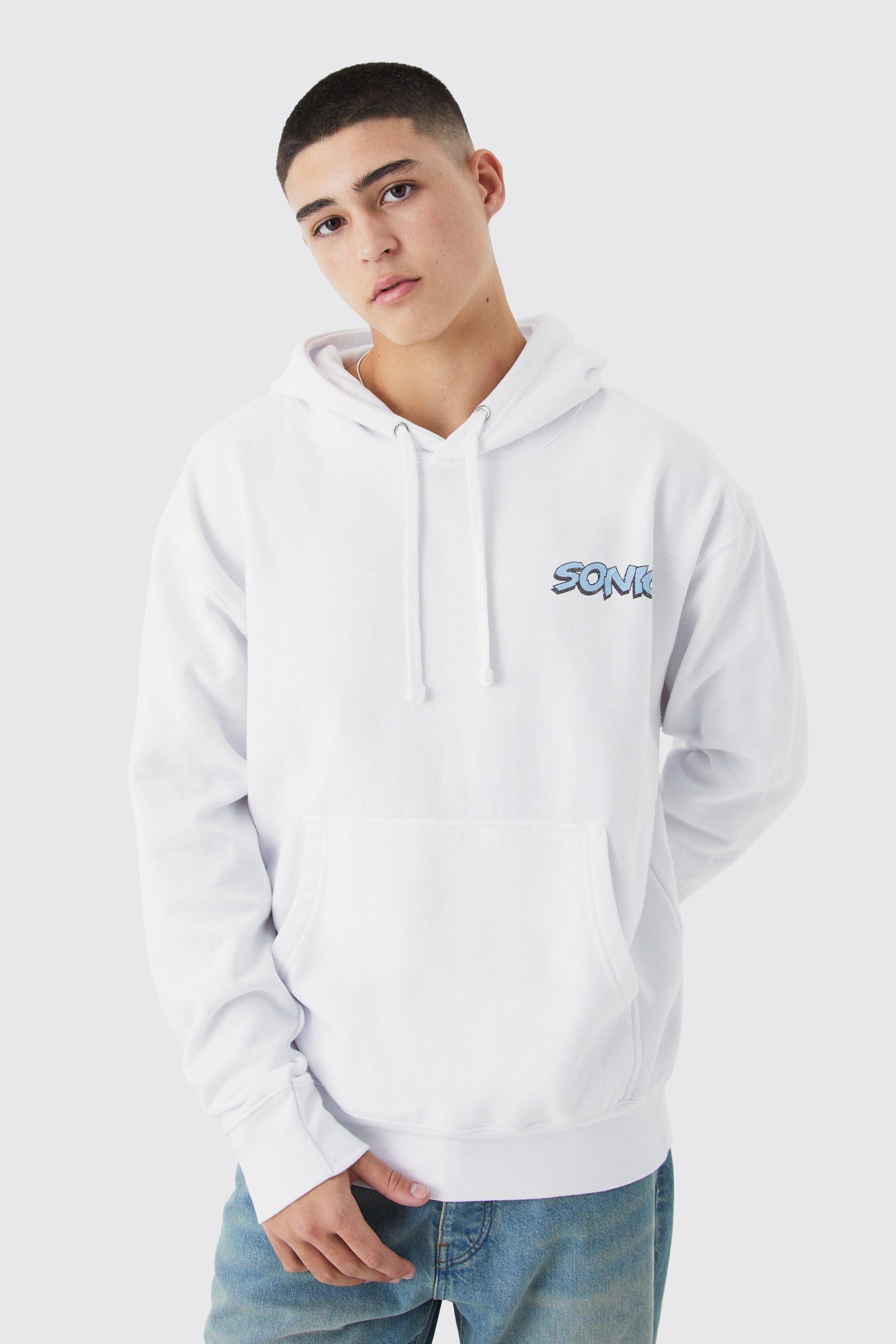 White hoodie online boohoo