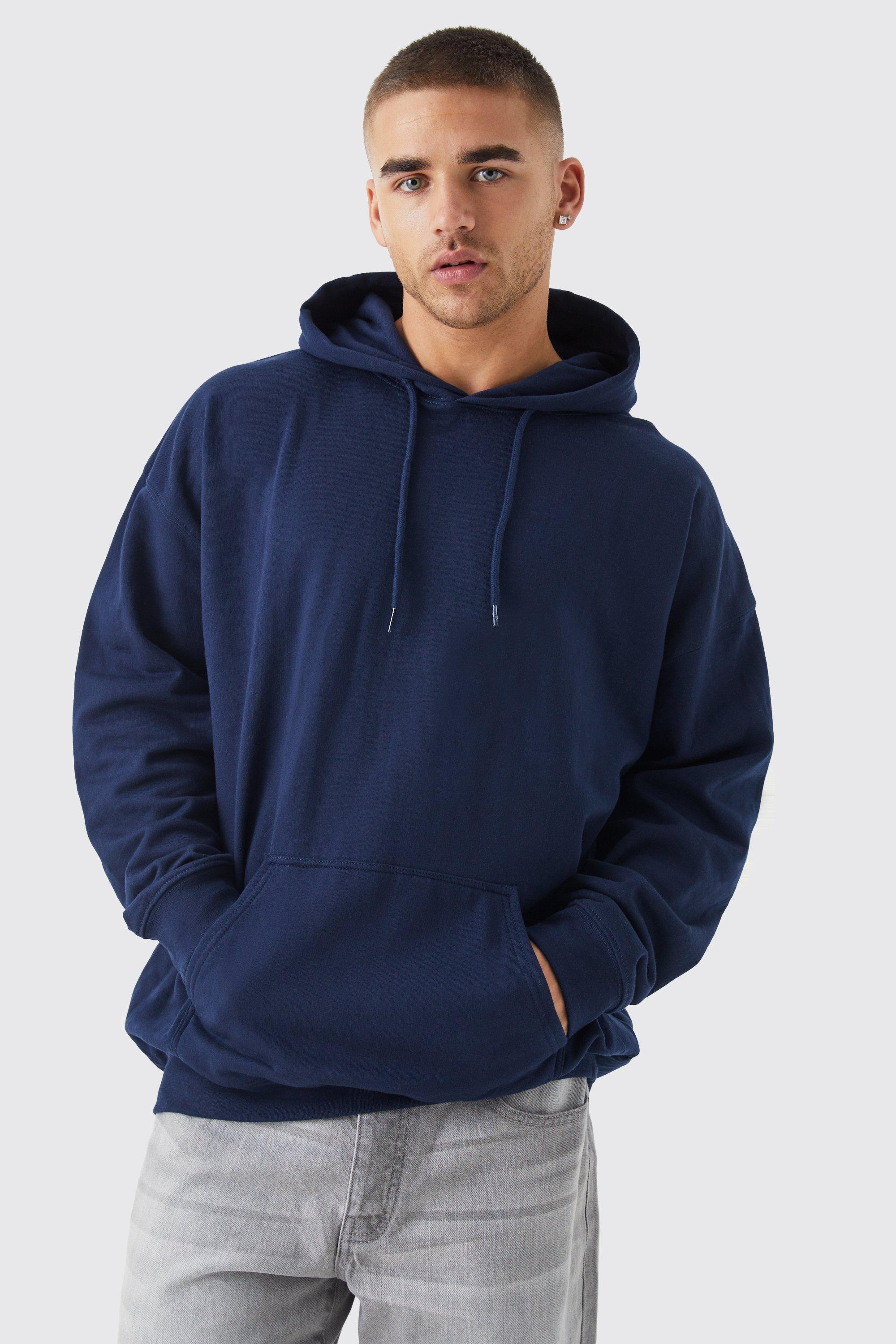 Navy blue graphic hoodie sale