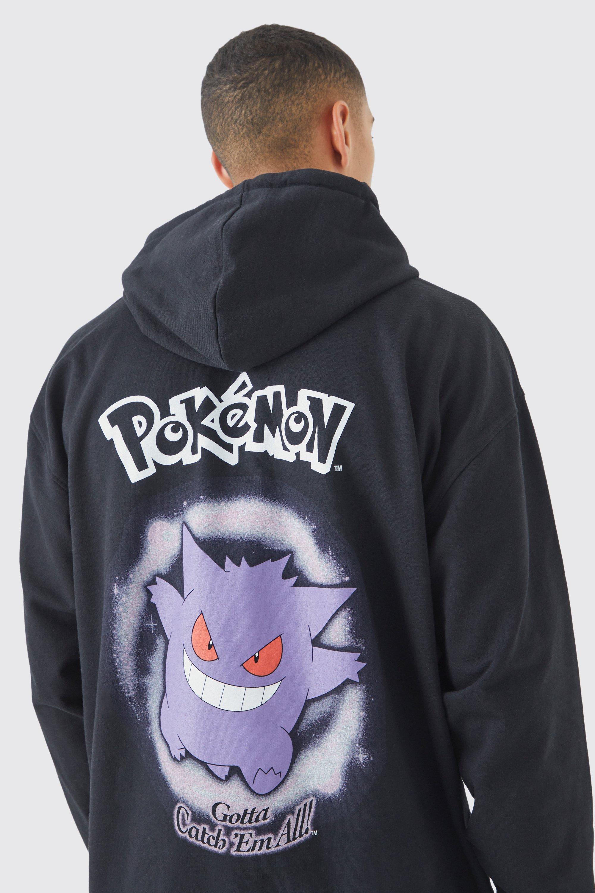 Sudadera oversize con capucha y estampado de Pokemon Gengar