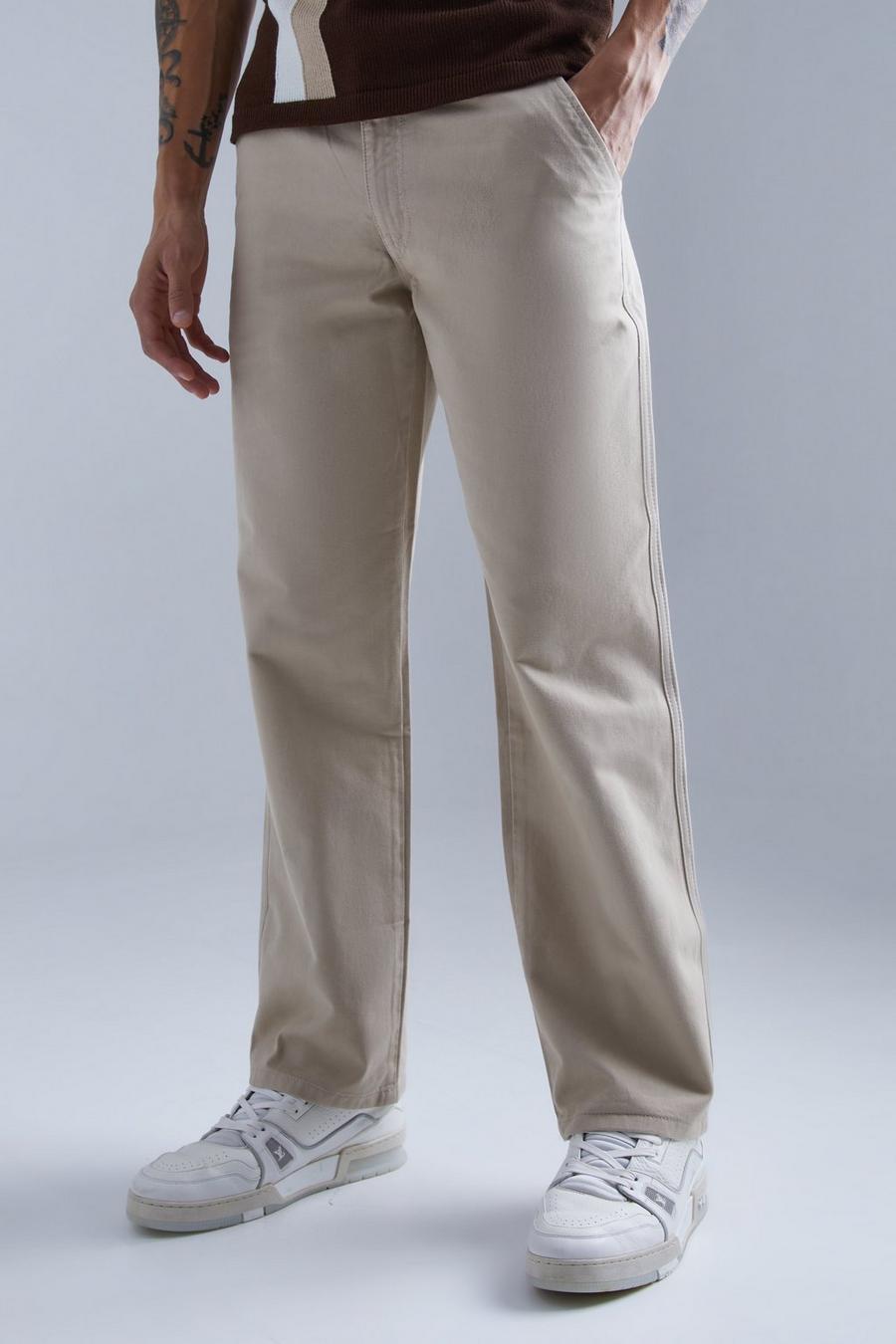 Stone beis Relaxed Chino Trouser