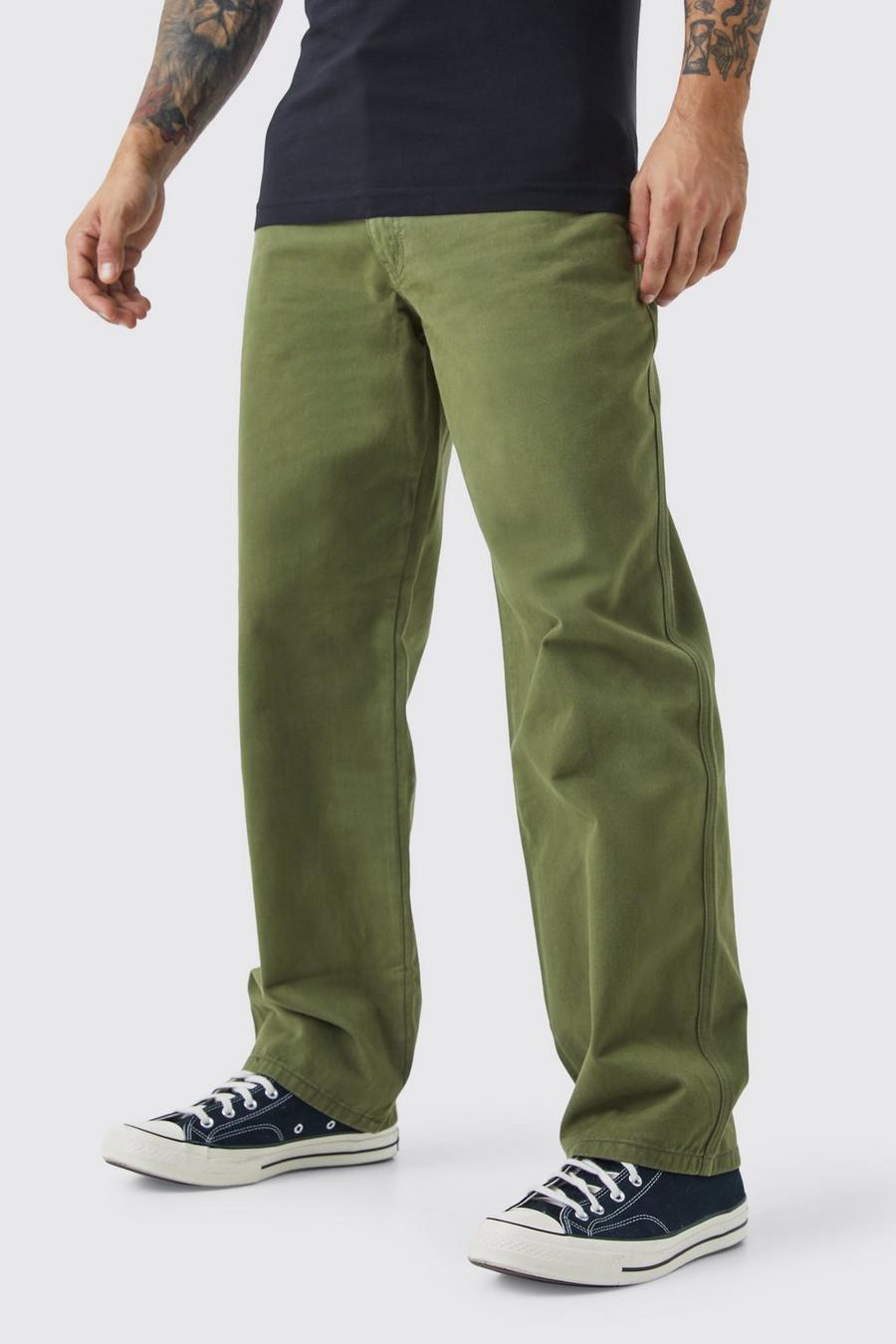 Khaki Relaxed Chino Trouser image number 1