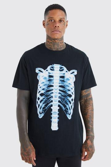 Oversized Skeleton X-ray T-shirt black