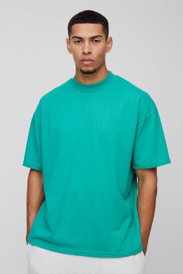 Green Oversized Extended Neck Heavy T-shirt