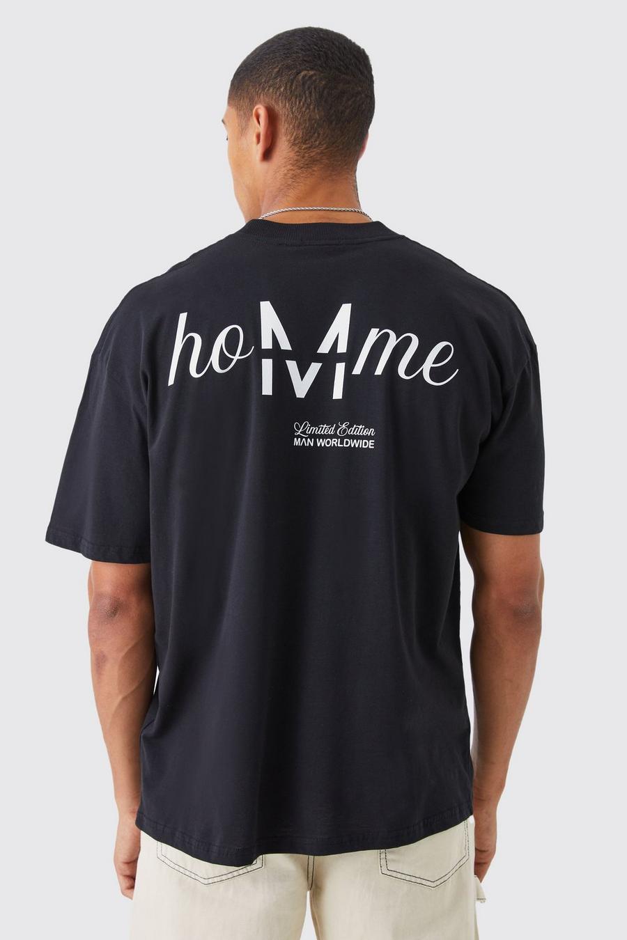 Black schwarz Oversized Limited Edition Homme T-shirt