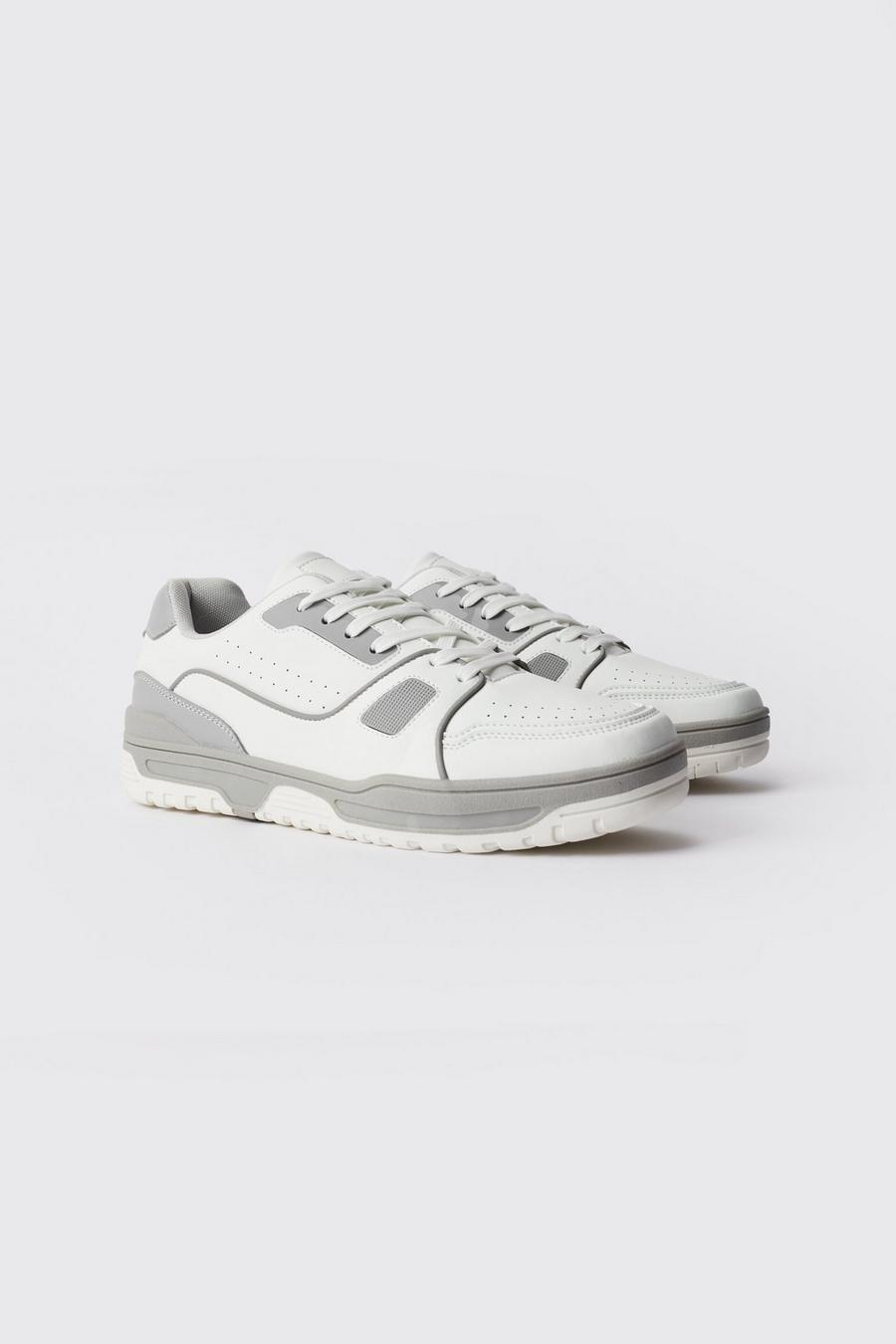 White Chunky Panel Detail Trainer image number 1