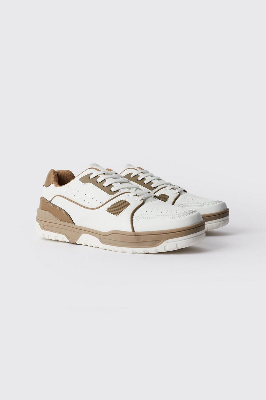 Brown Chunky Panel Detail Trainer image number 1