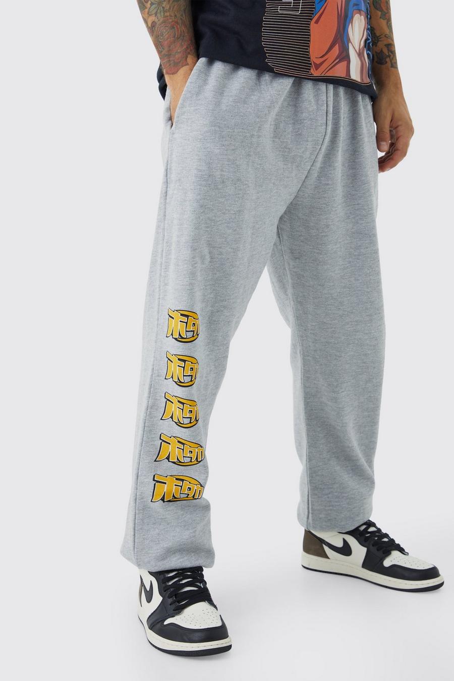 Grey Oversized Man Graphic Jogger image number 1