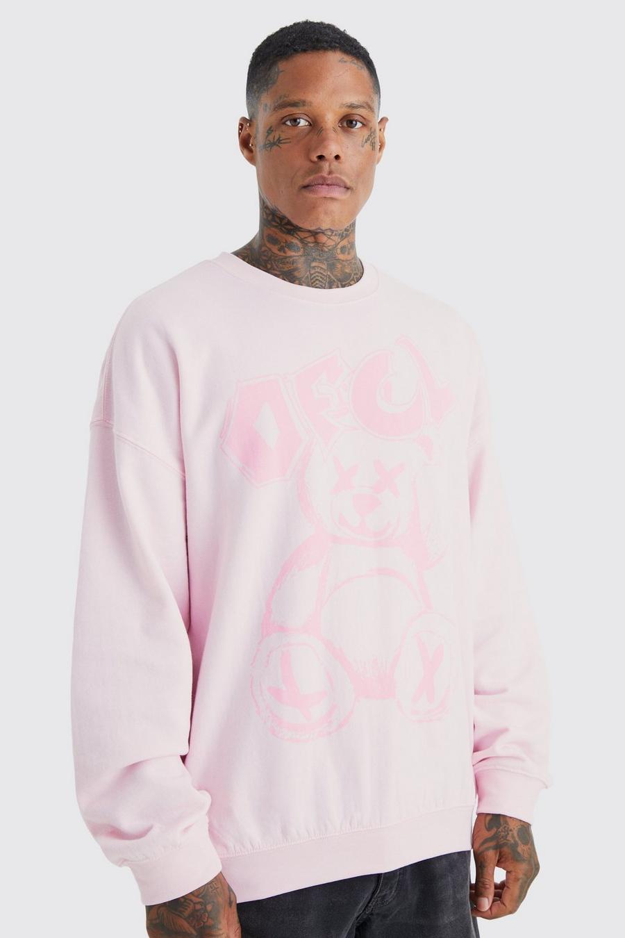 Pink Oversized Ofcl Bear Sweatshirt