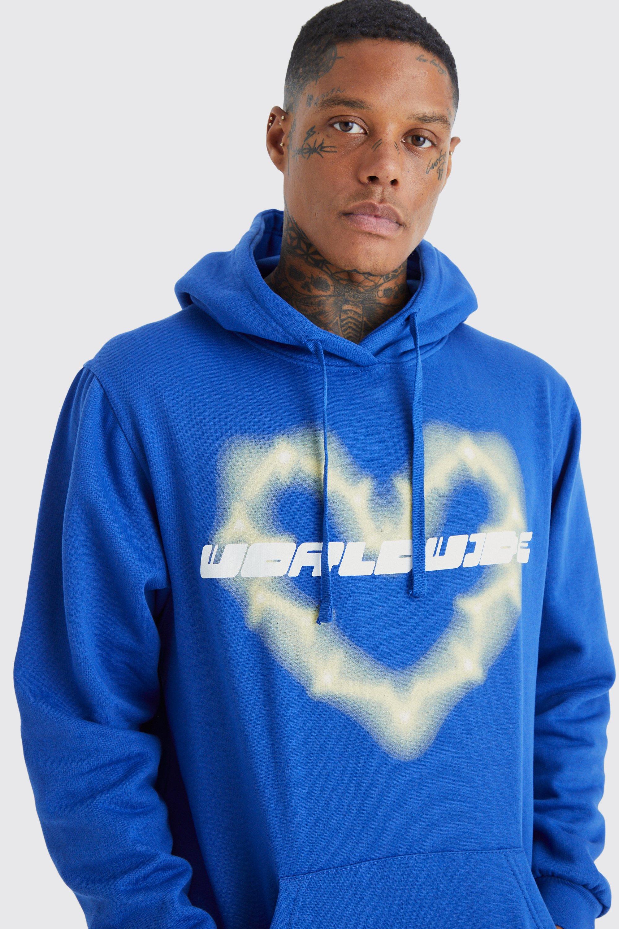 Blue best sale heart hoodie