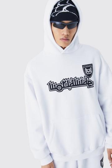 White Worldwide Football Oversized Hooded Tracksuit