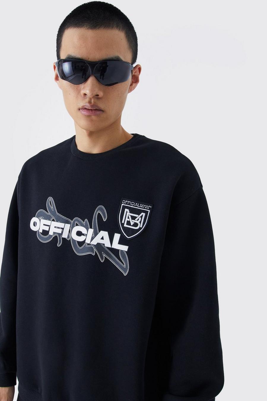 Black Official Oversized Trui
