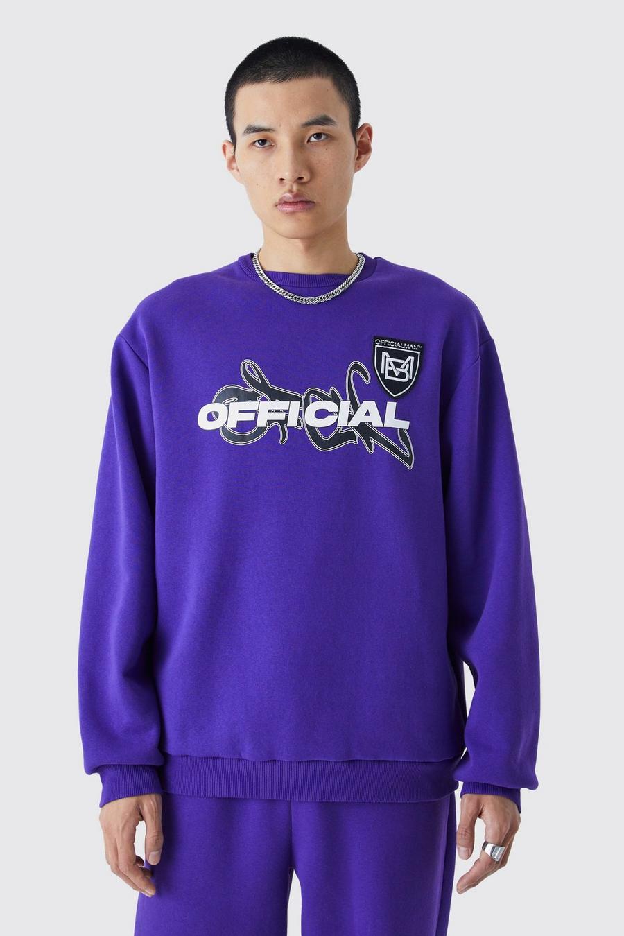 Official Oversize Sweatshirt, Purple violet