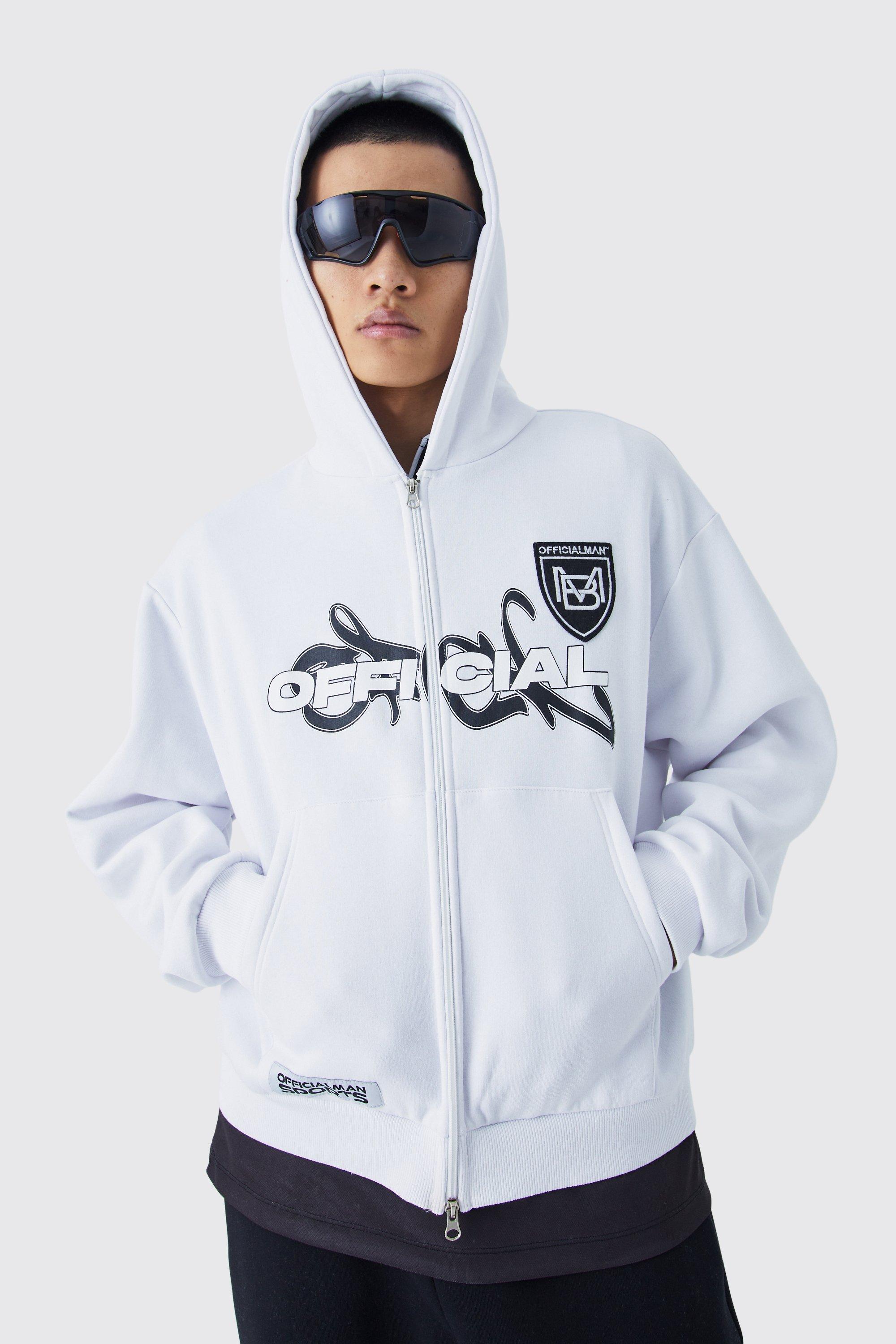 Official Boxy Oversized Zip Through Hoodie