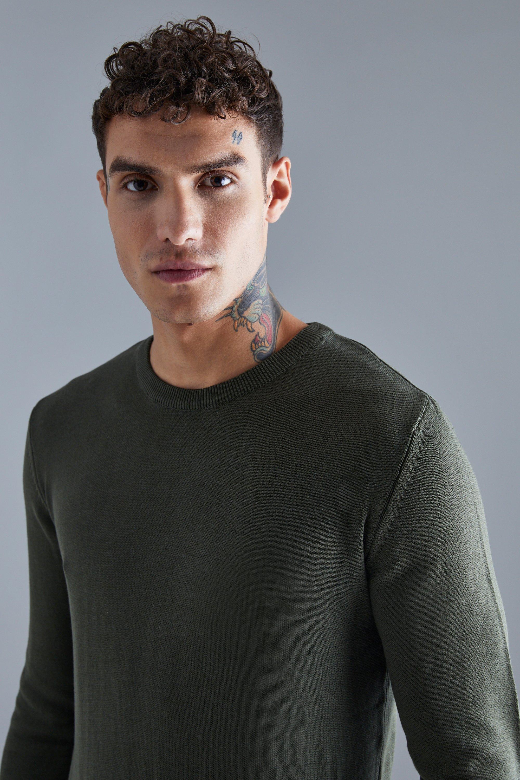 Khaki knit jumper best sale