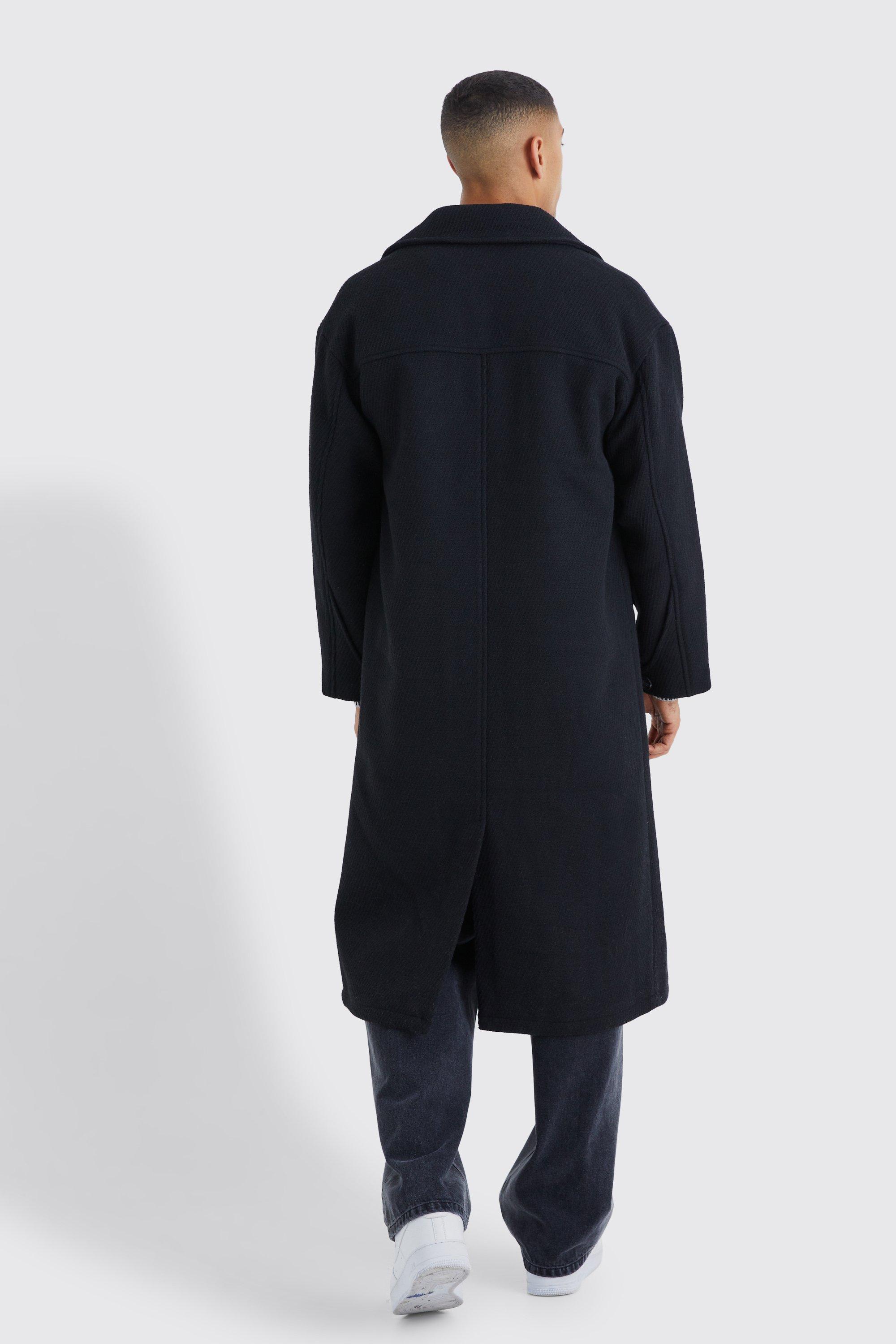 Mens 2025 textured overcoat