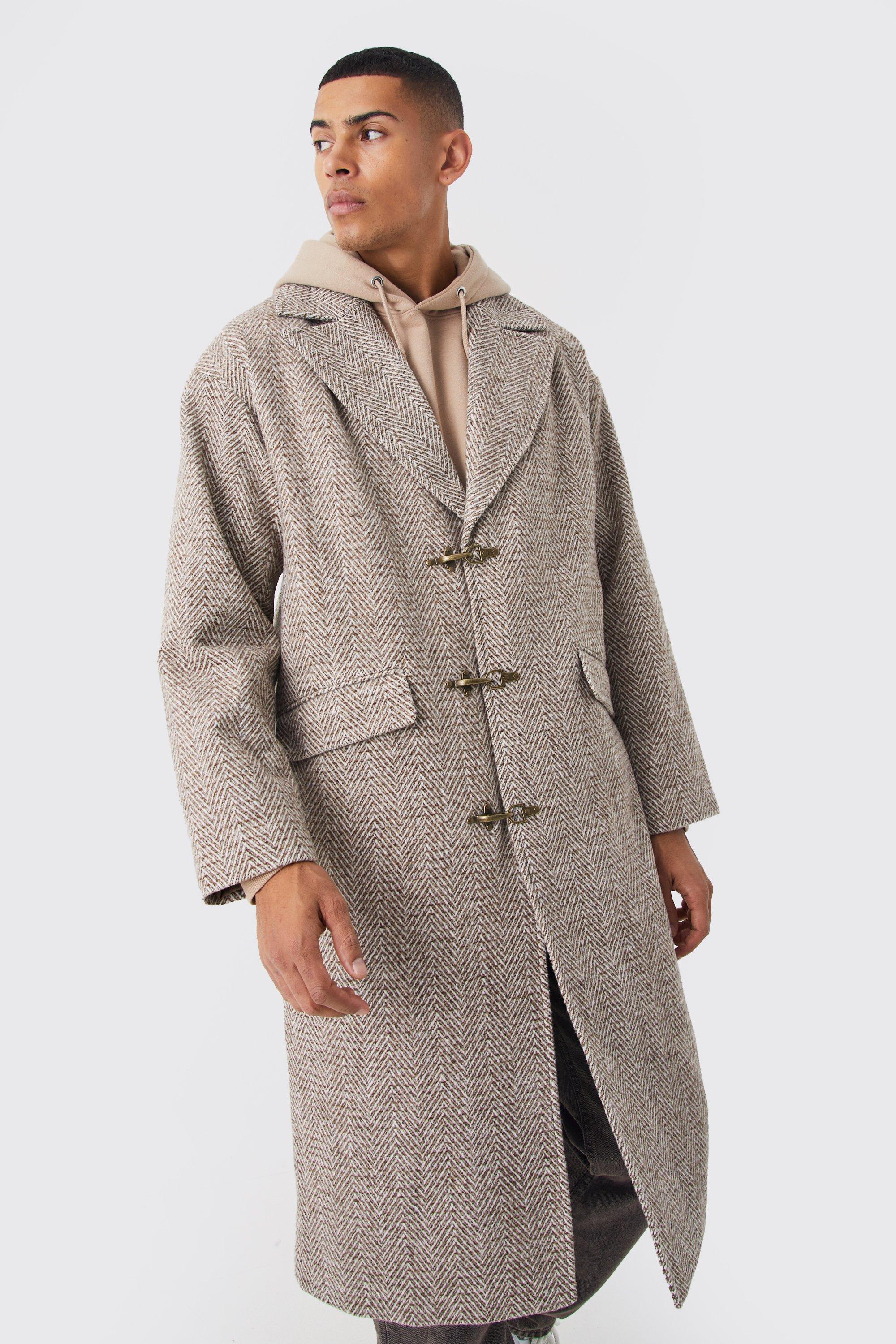 Oversized wool store coat mens