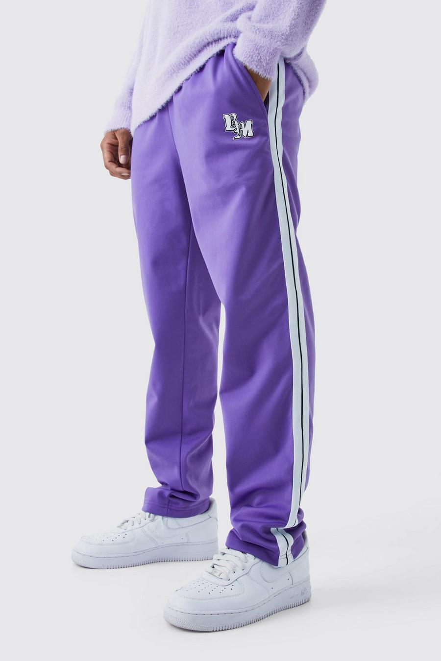 Purple Tricot Tape Detail Jogger image number 1