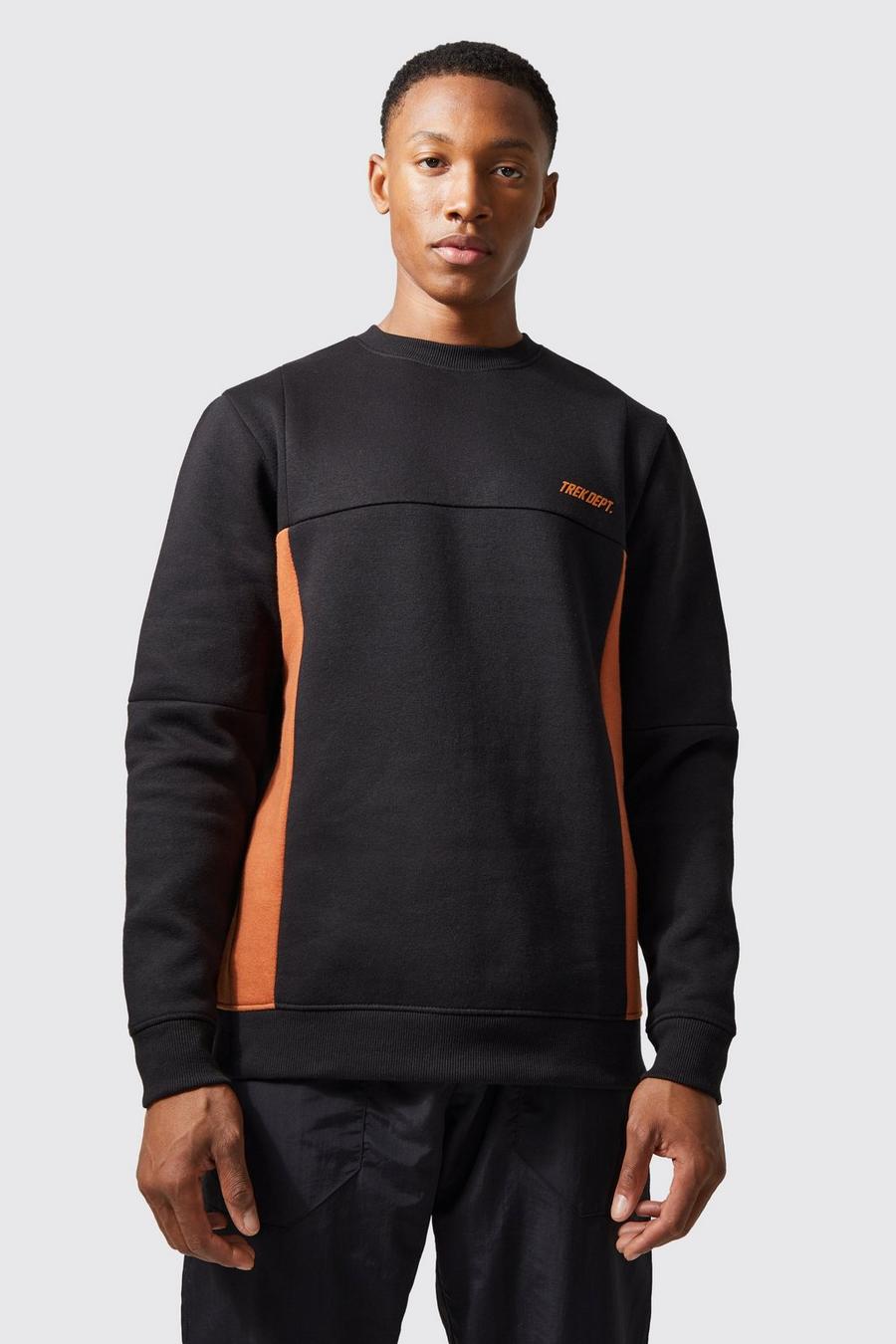 Black Active Trek Dept Sweatshirt med blockfärger image number 1