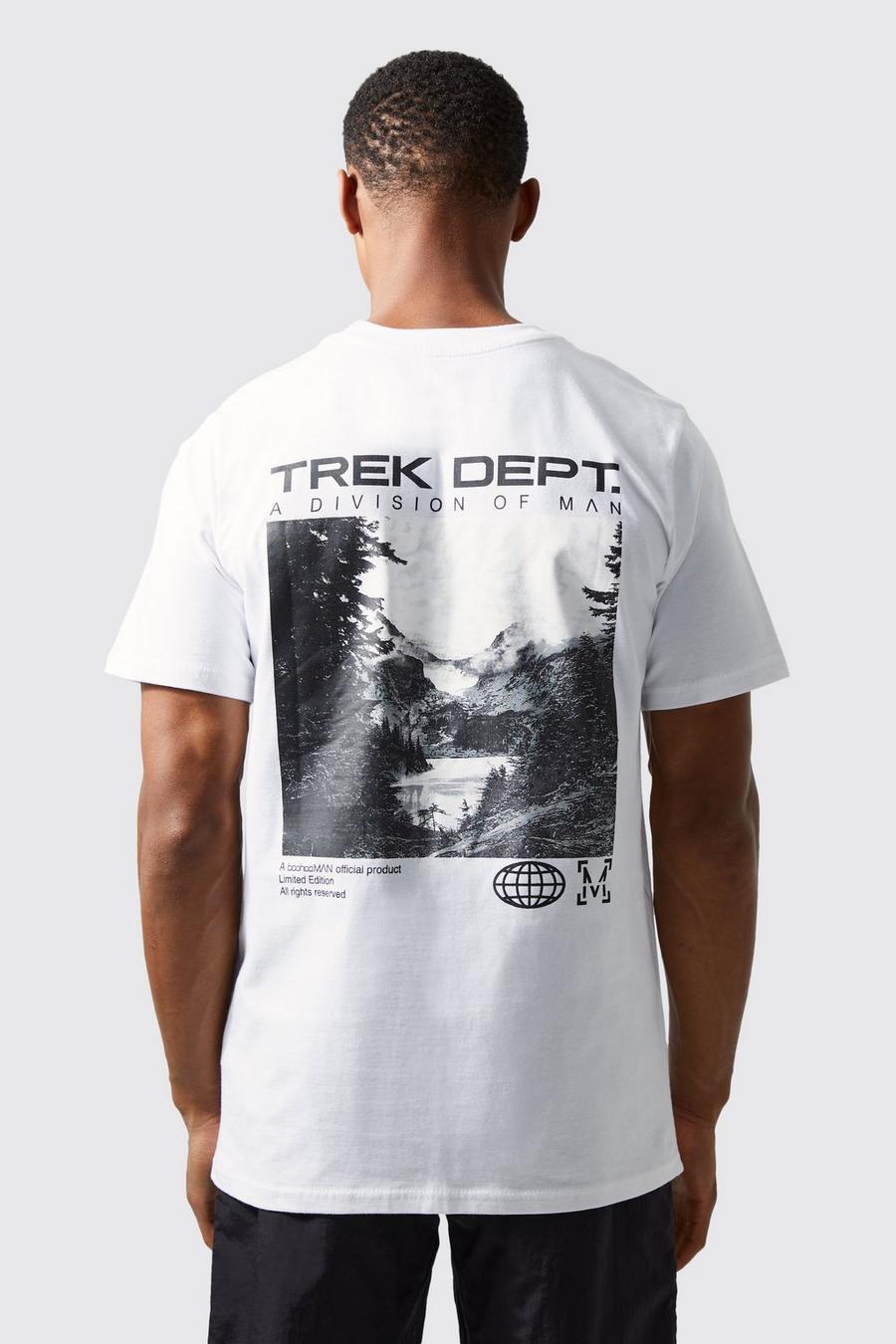 Active T-Shirt mit Trek Dept Print, White blanc