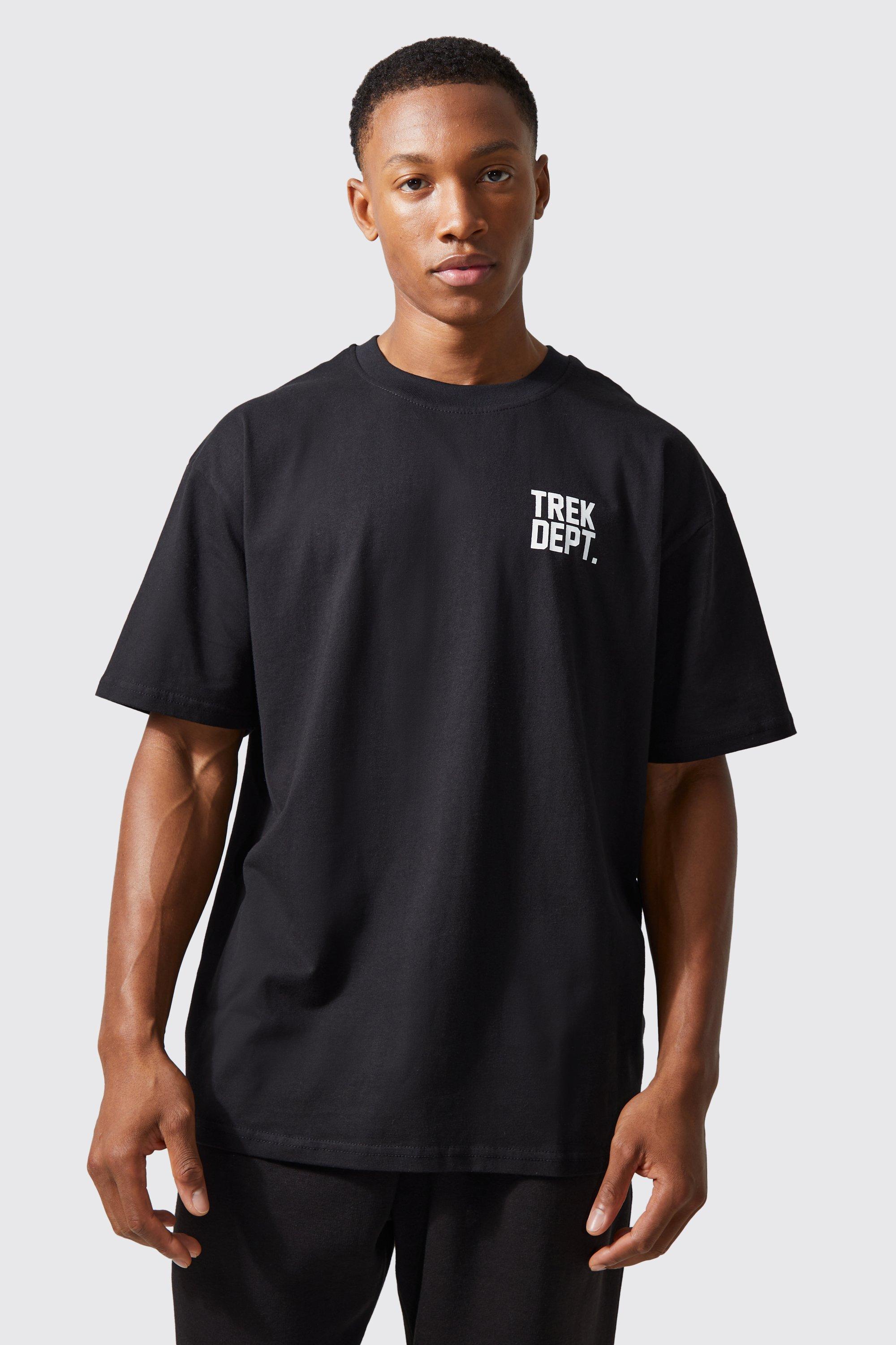 Active Oversized Trek Dept Footprint T shirt boohoo