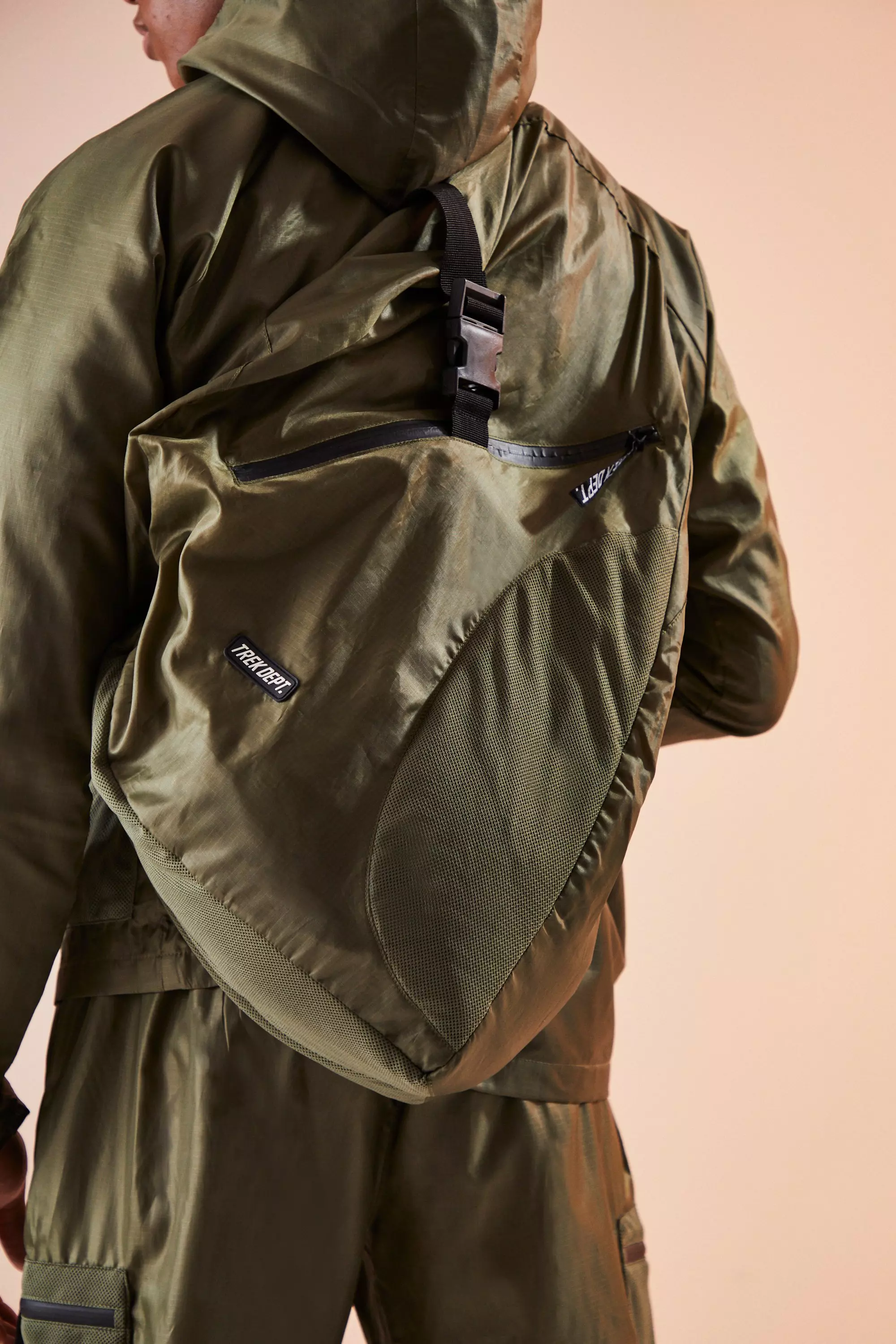 Khaki Active Ripstop Cross Body Backpack alternative image