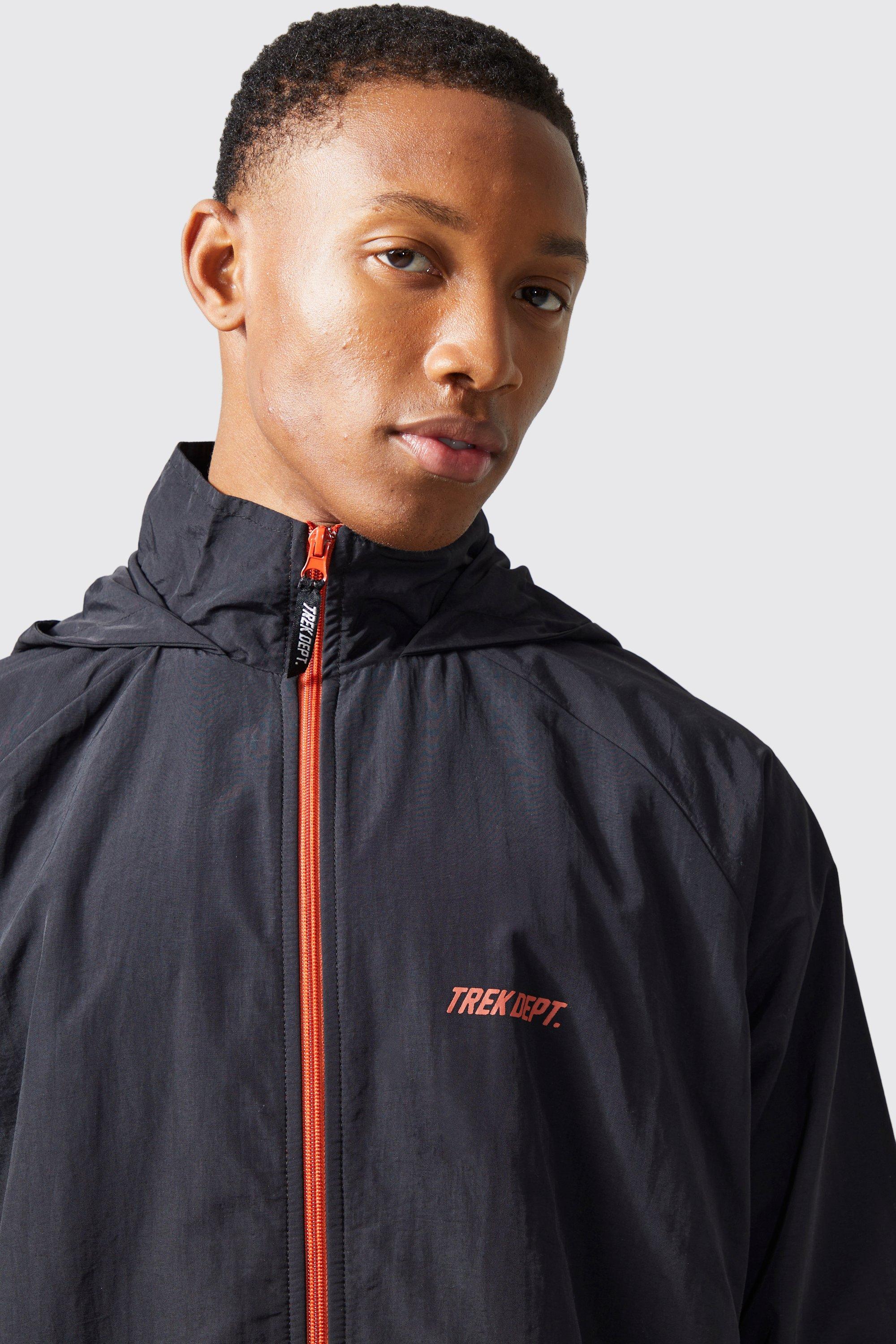 Active Oversized Crinkle Nylon Cagoule Jacket | boohoo