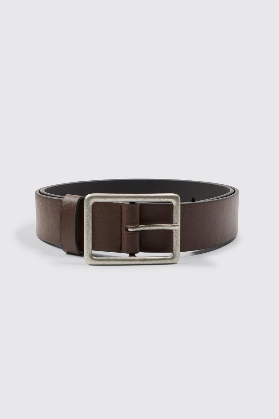 Dark brown Faux Leather Belt