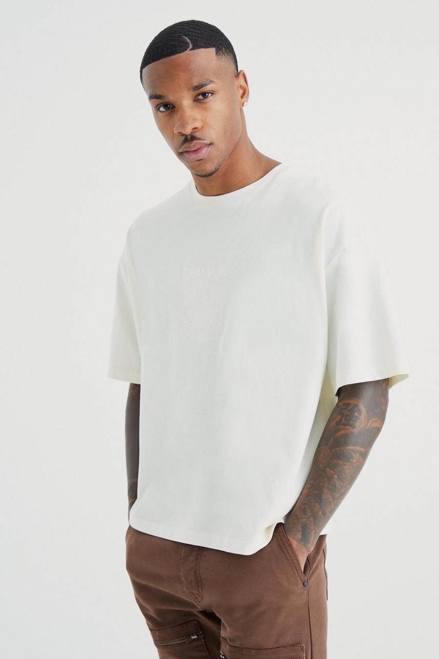 Butter Boxy Homme Embroidered T-shirt image number 1