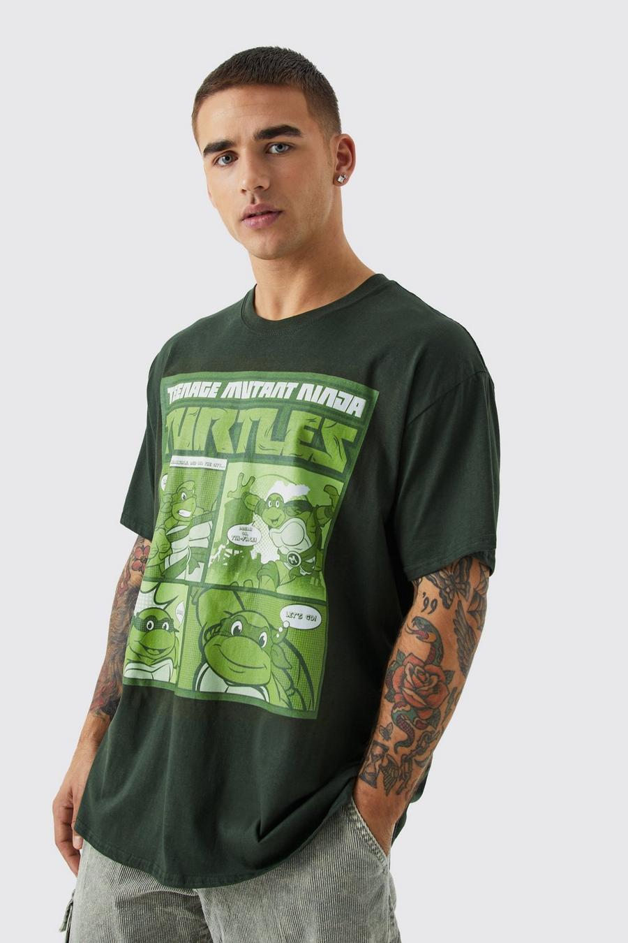 Green Oversized Tmnt License T-shirt image number 1