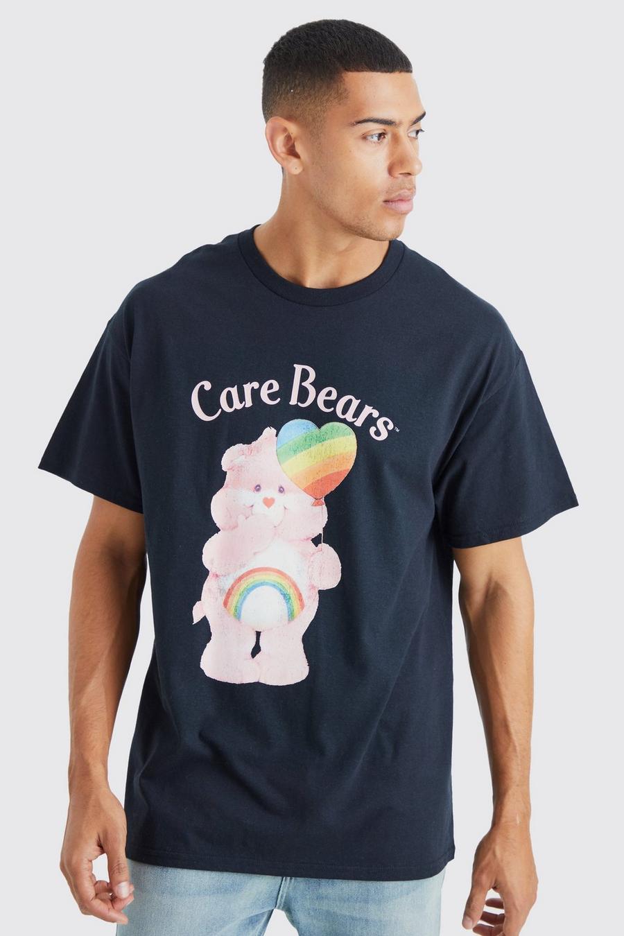 Black Oversized Care Bears License T-shirt image number 1