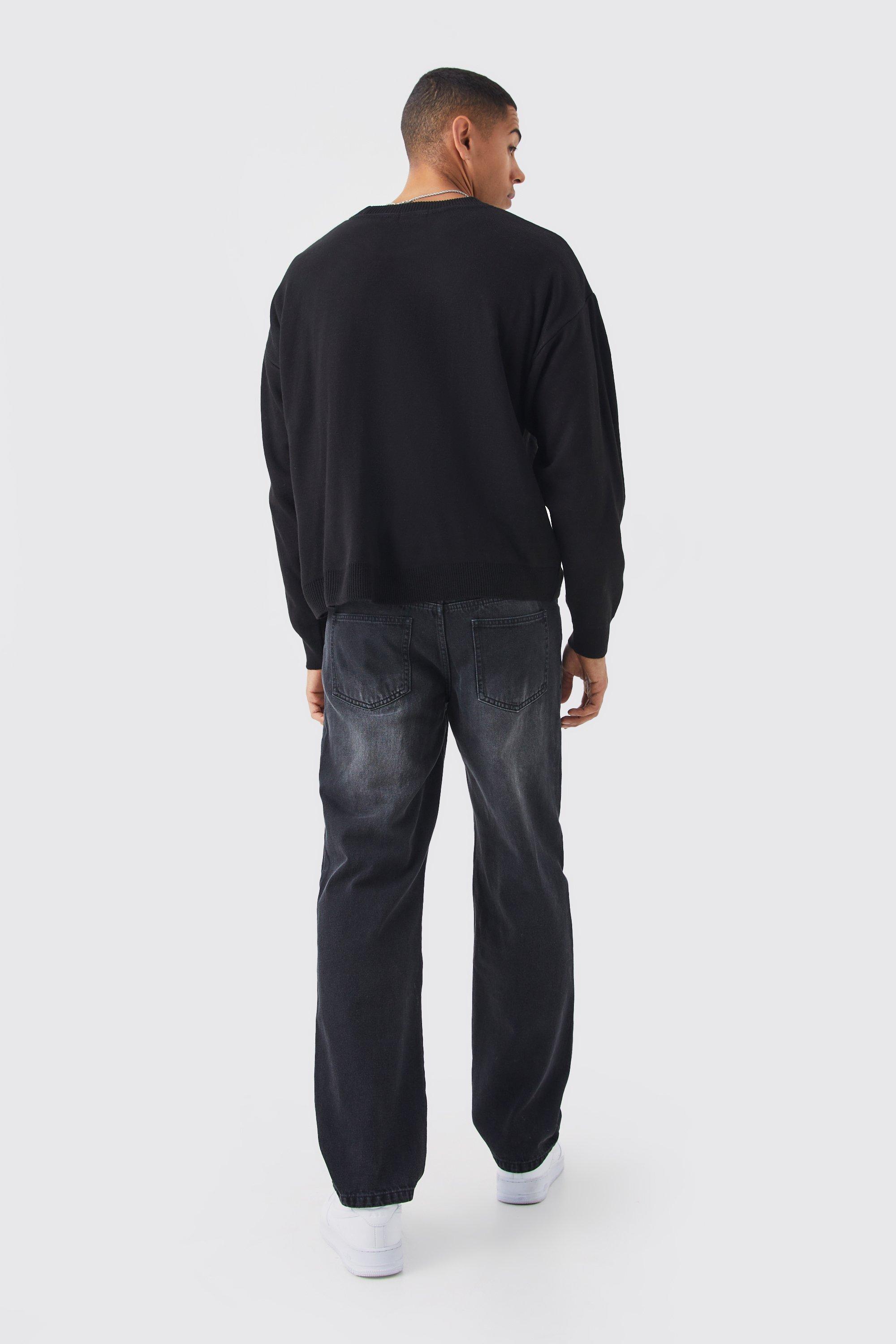 Oversized Boxy Make Money Knit Jumper boohoo