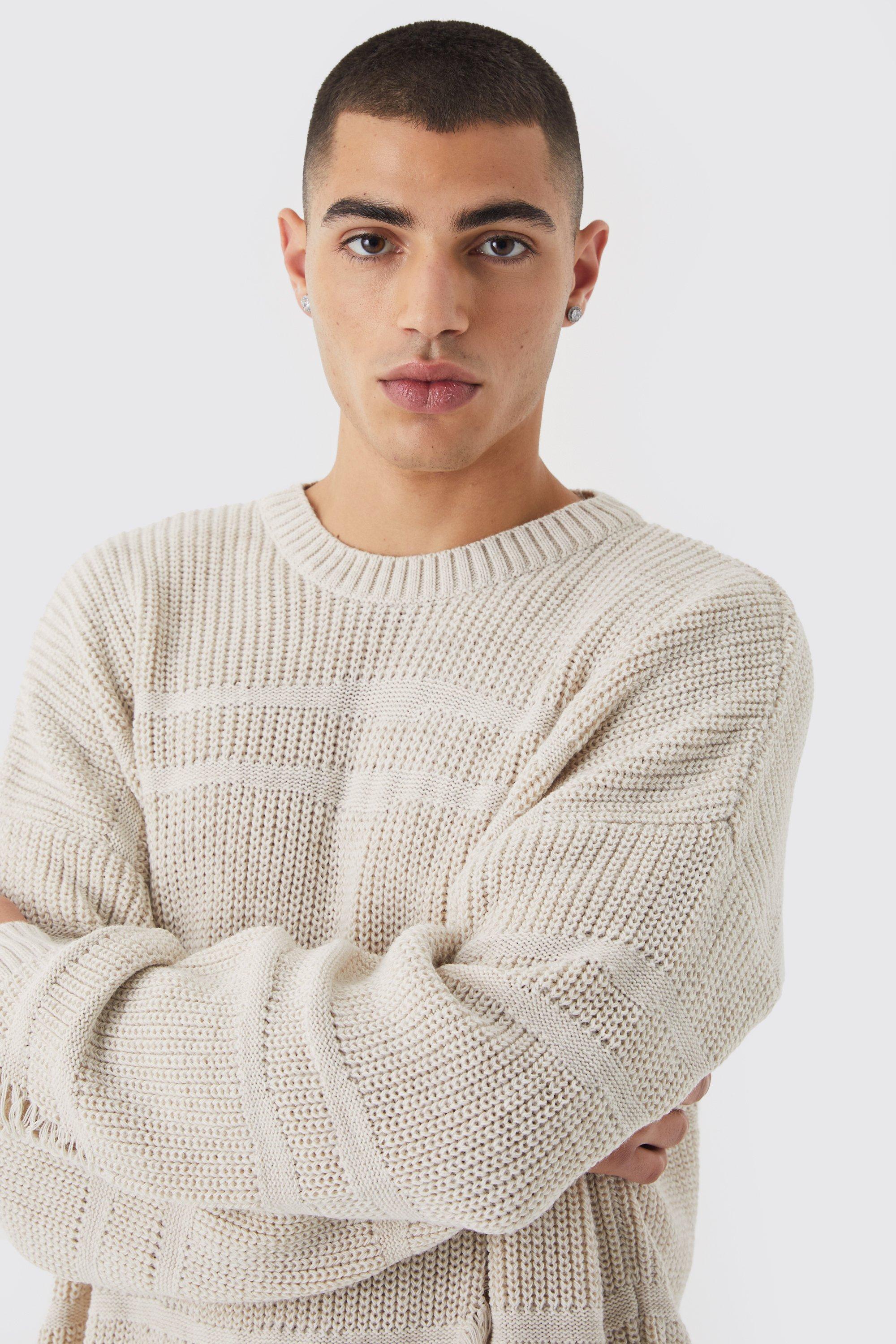 2TONE KNIT SWEAT-