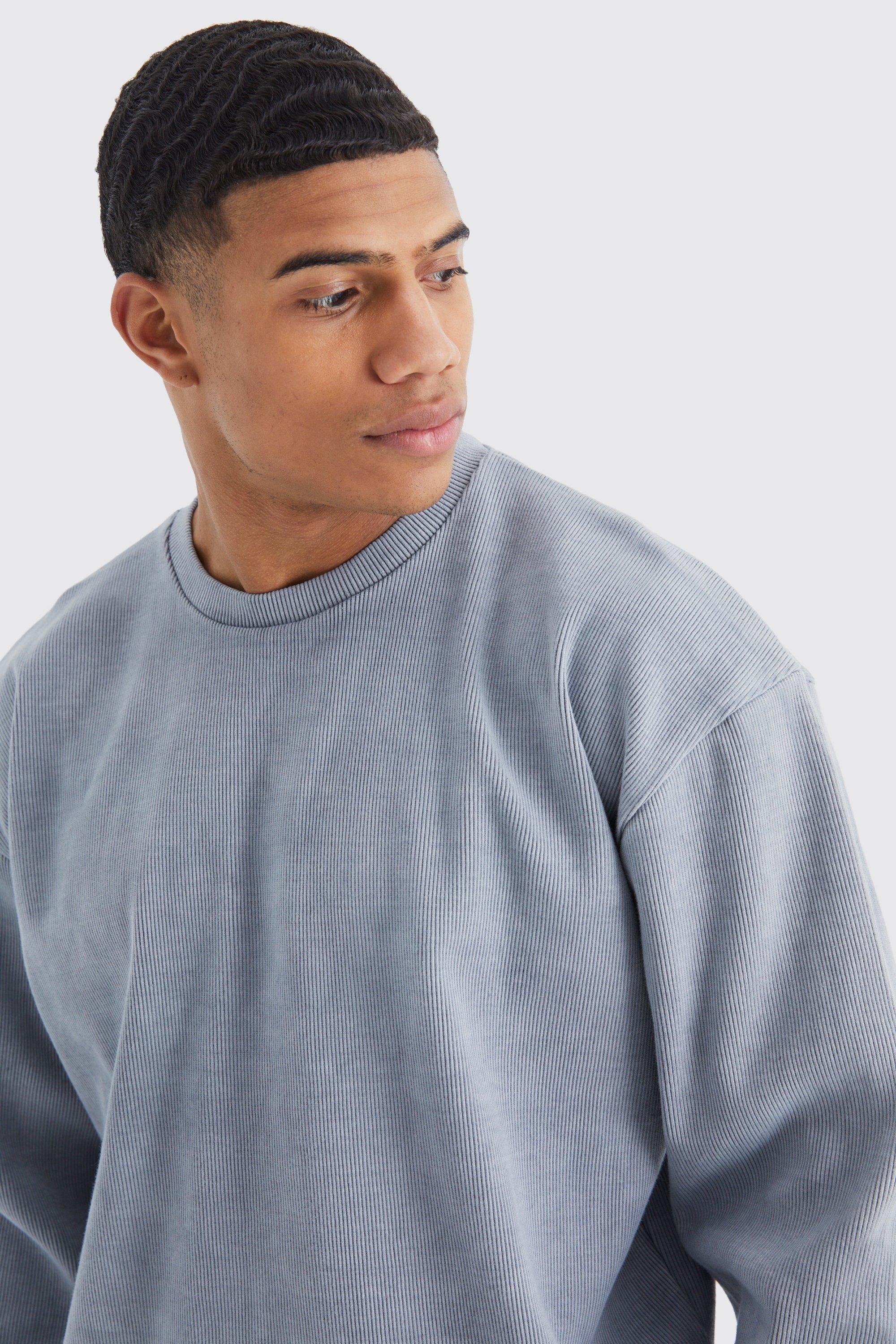 Mens store ribbed sweatshirt