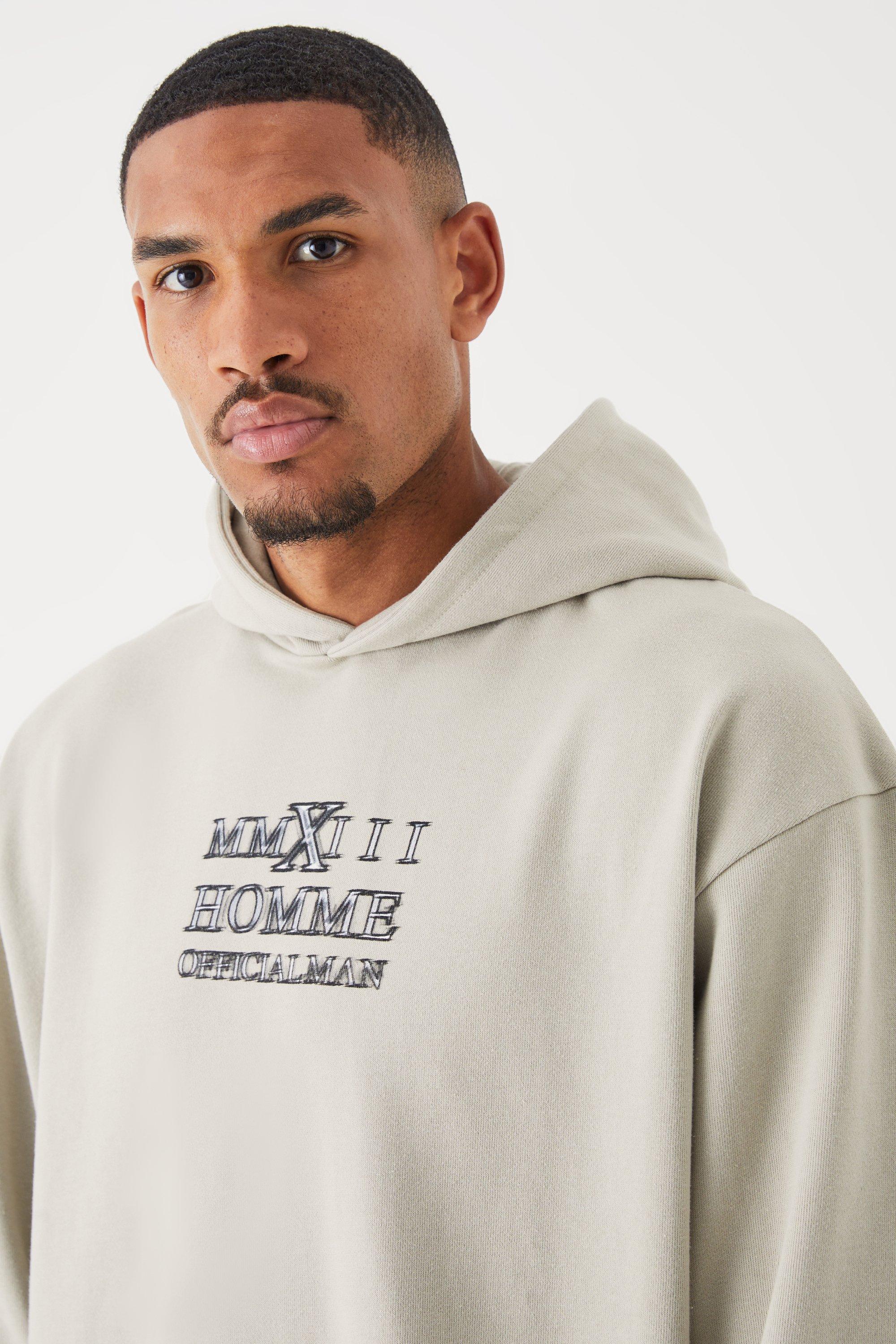 Tall Oversized Heavyweight Homme Graphic Hoodie