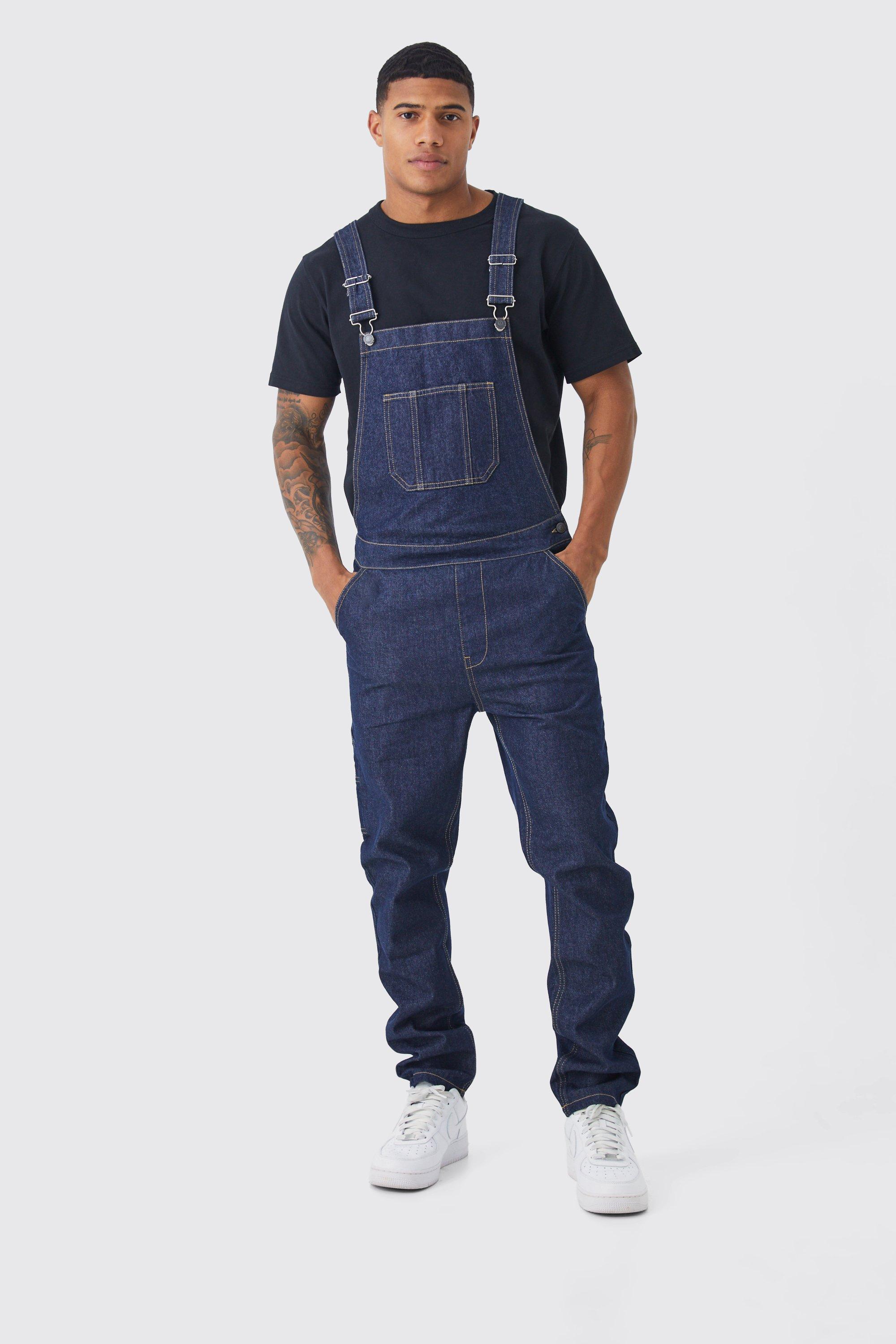 Full Length Denim Dungarees boohoo UK