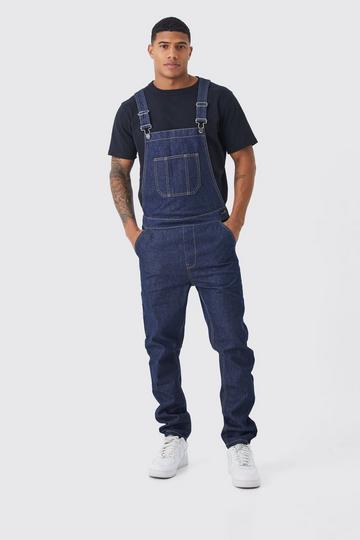 Lange Denim Tuinbroek indigo