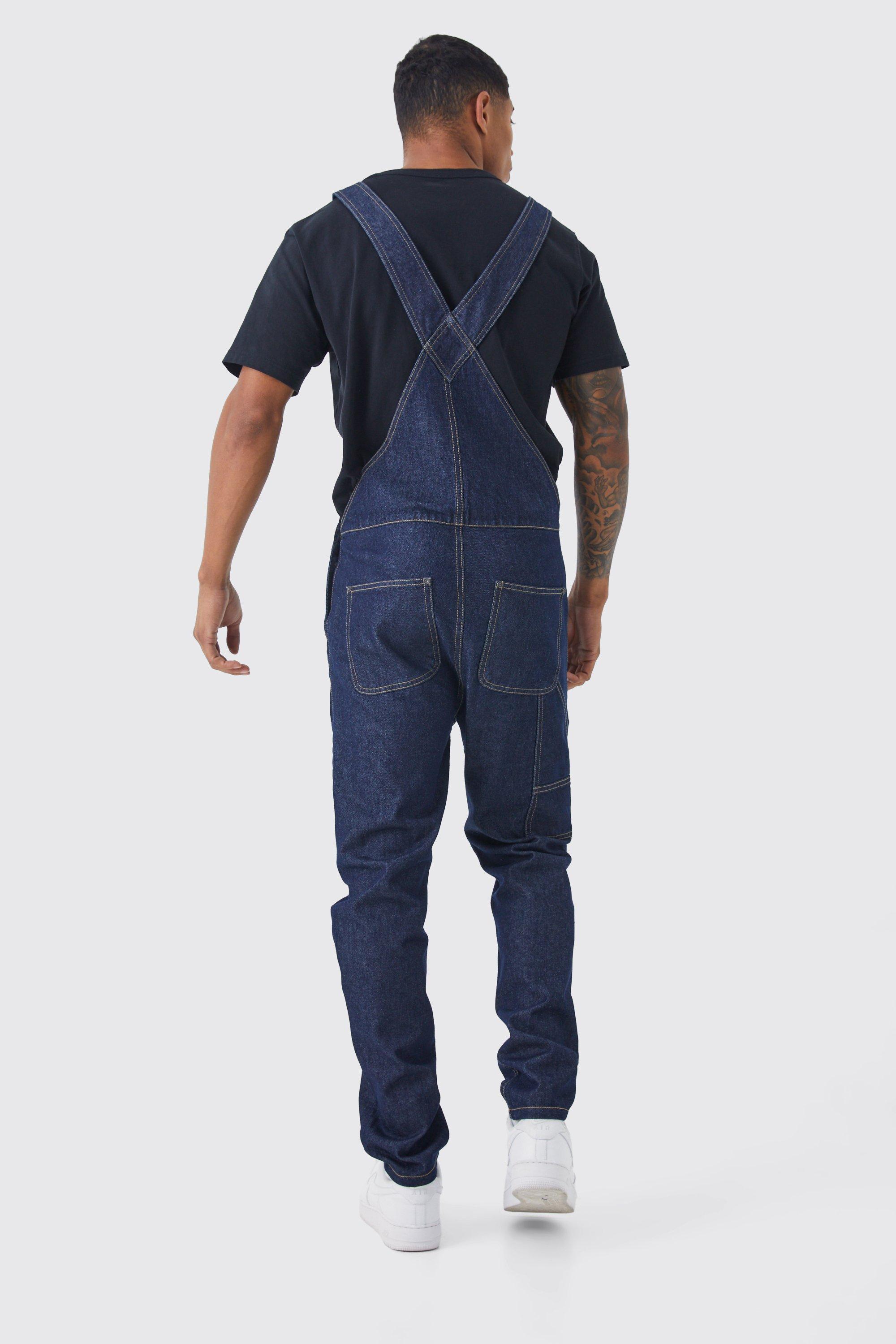 Boohoo denim hot sale overalls