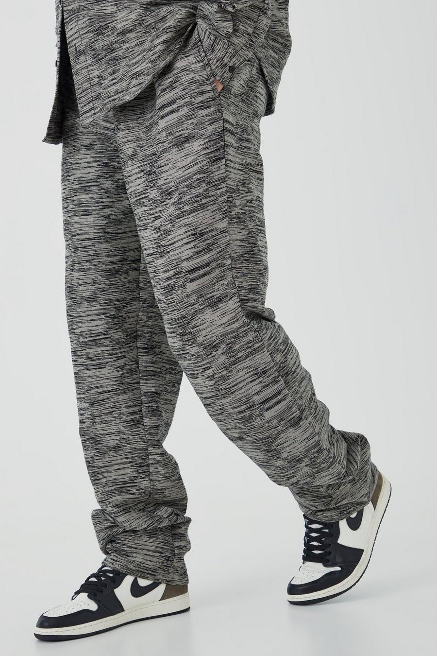 Pantaloni Cargo Tall dritti in jacquard marmorizzato con vita elasticizzata, Multi