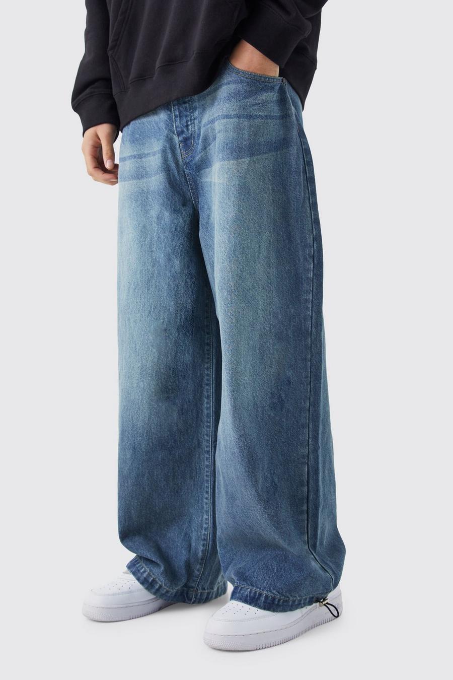 Jeans Parachute in denim, Vintage blue