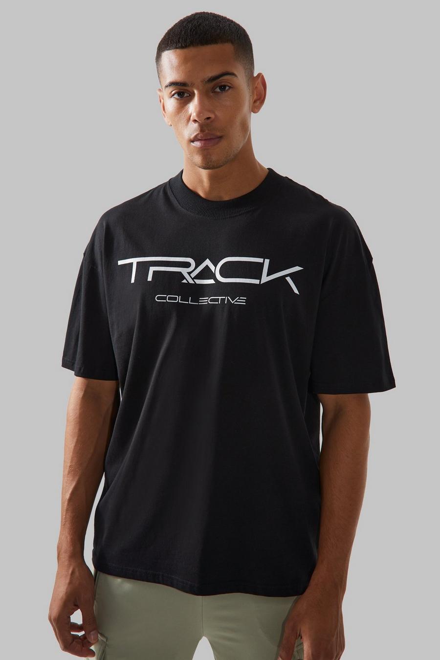 Black Active Track Collective Oversized T-shirt