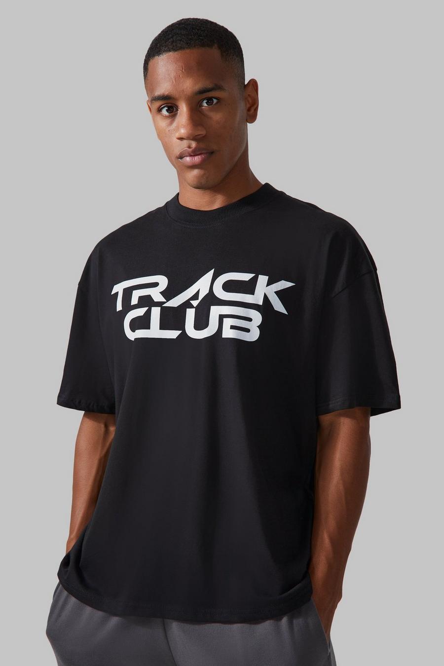 Black Active Track Club Oversized T-shirt