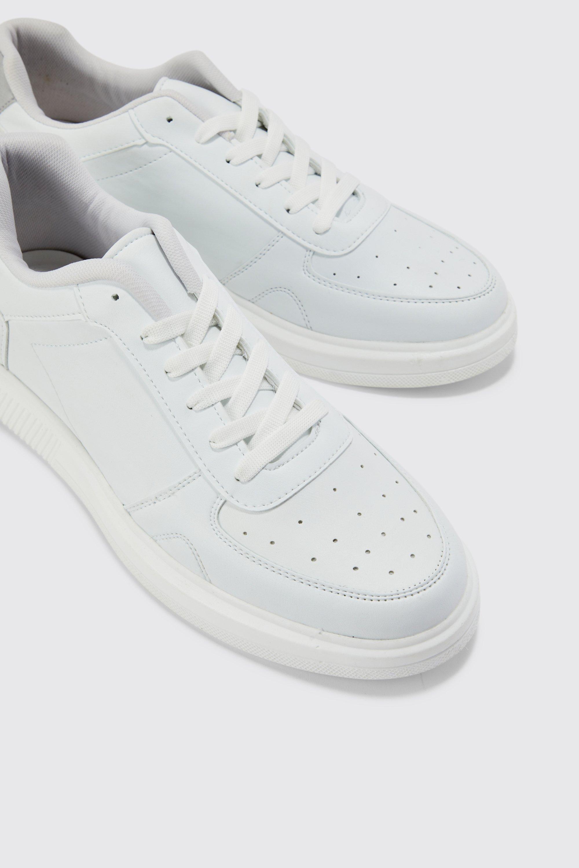 Faux leather sales white shoes