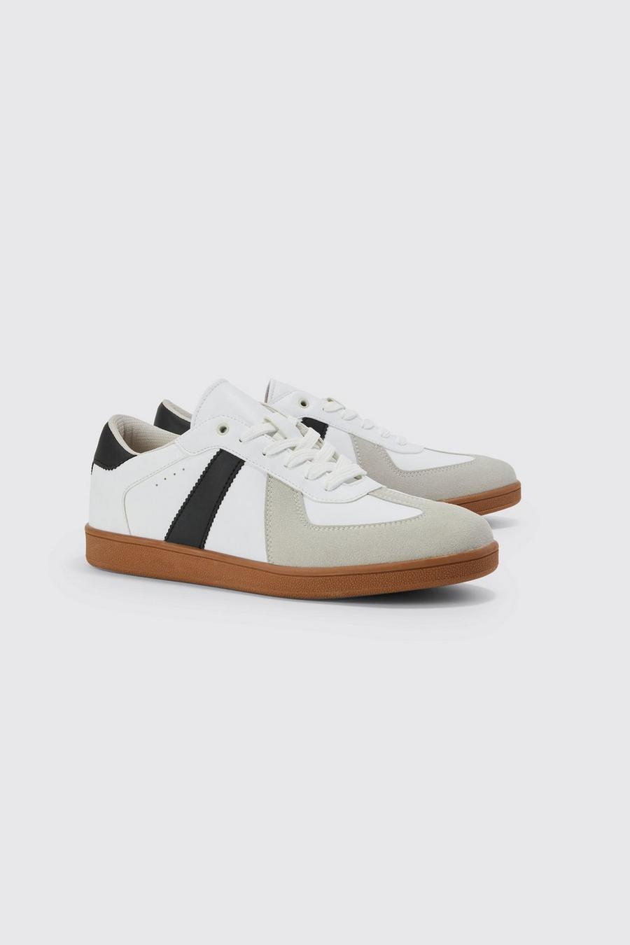 White Panel Detail Sport Trainer image number 1