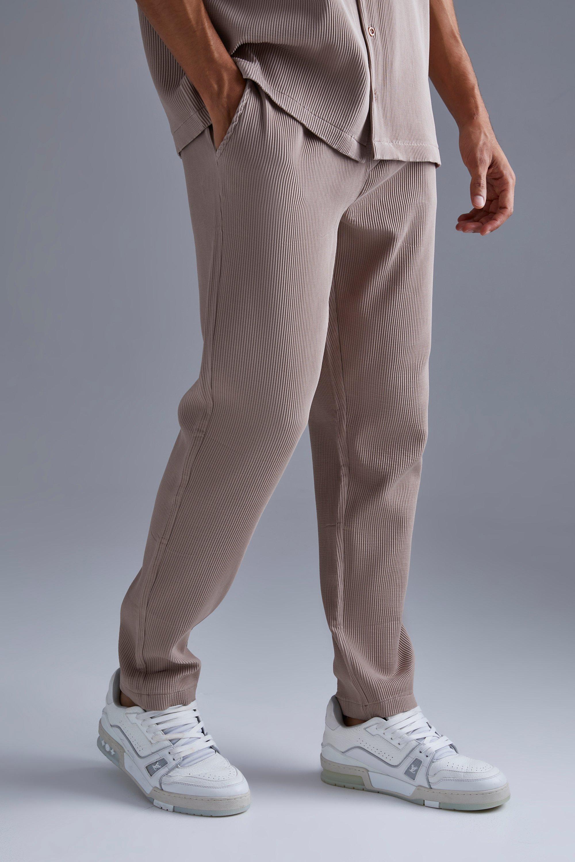 Slim Fit Pleated Trousers