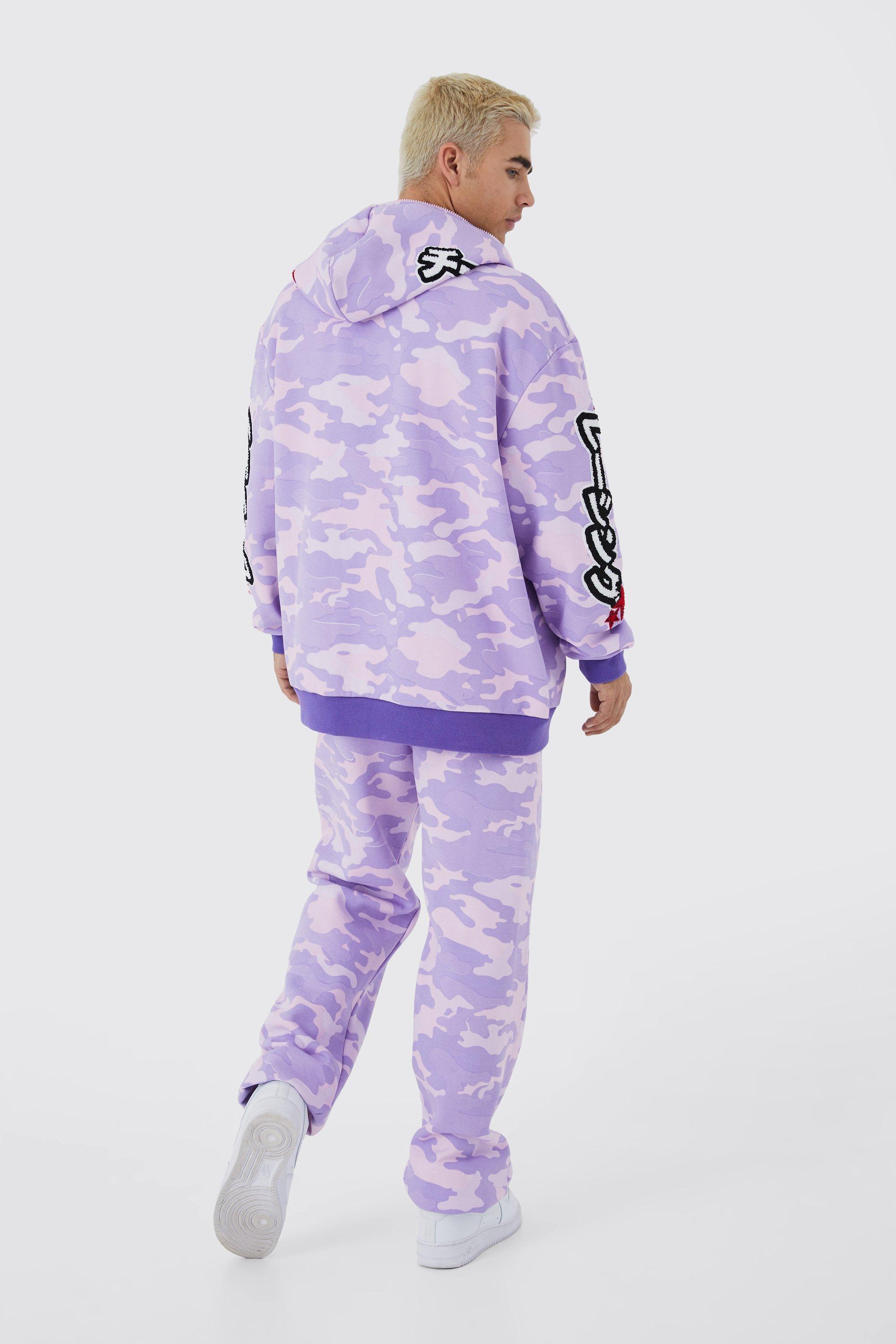 Purple sales camouflage hoodie