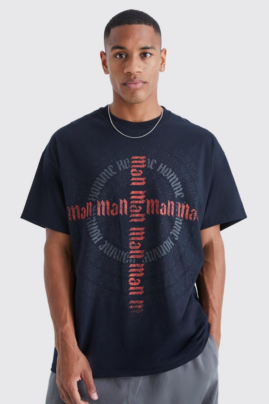 Black svart Gothic Man Graphic T-shirt