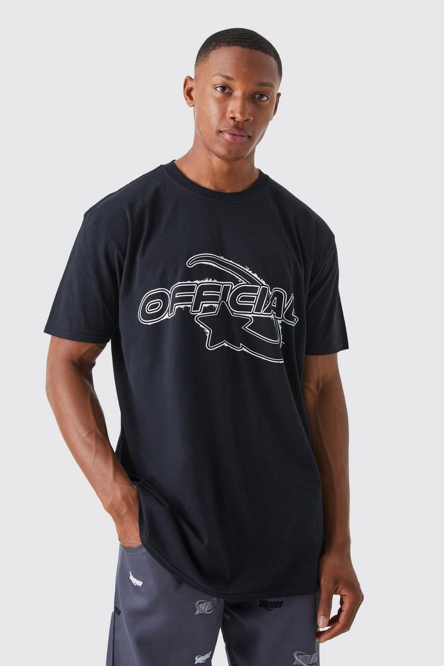 Black Homme T-shirt med stjärna image number 1